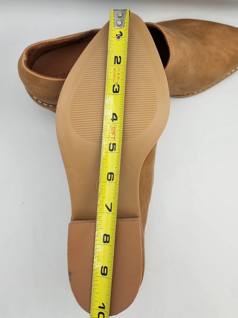 “Eddie” Tan Suede D'Orsay Ankle Booties | Women's 9 - Picture 13 of 17